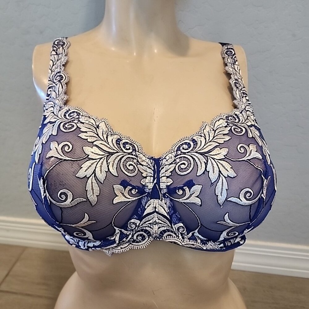 Soma Bra 38D Blue Underwire Unlined